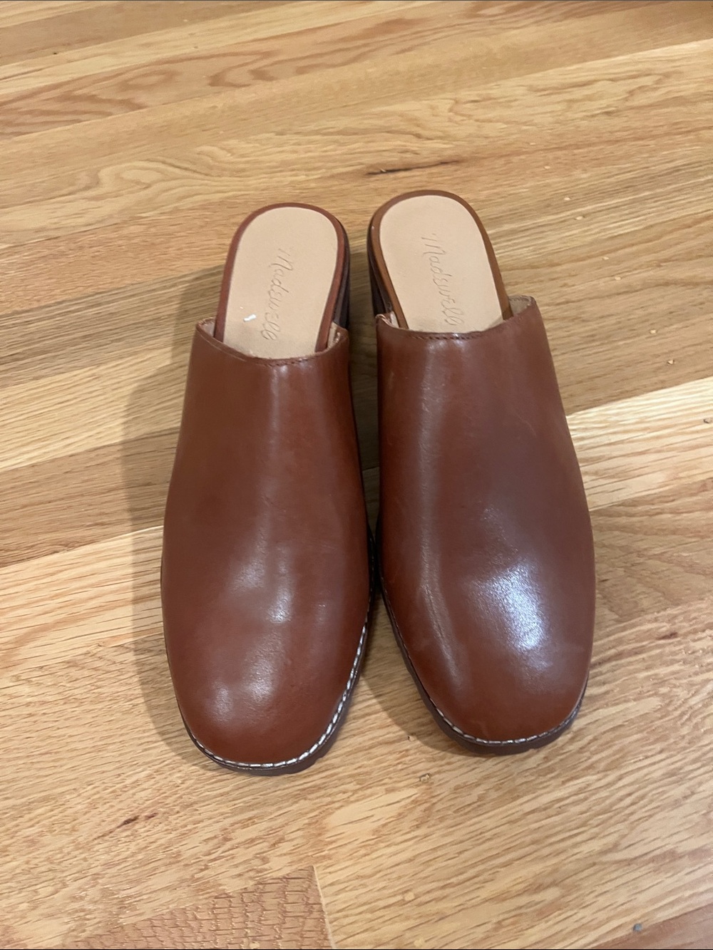 Madewell Mindy Lugsole Leather Mule in Dried Maple Size 8